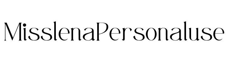 Misslena Personal use  Frei Schriftart Herunterladen