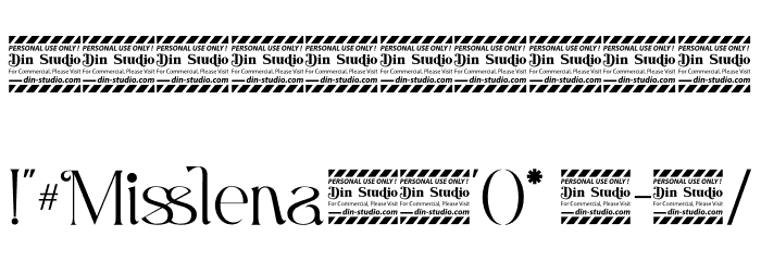 Misslena Personal use Font OTHER CHARS