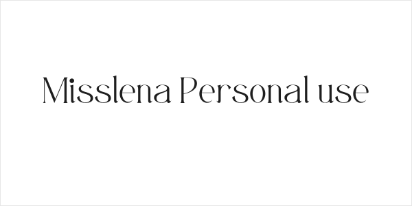 Misslena Personal use Logo