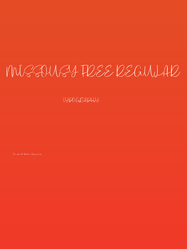 Missousy Free Regular Poster