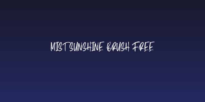 Mist Sunshine Brush Free Social Header