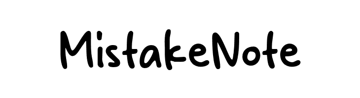 Mistake Note  font caratteri gratis