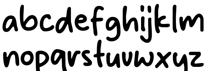 Mistake Note Schriftart Kleinbuchstaben