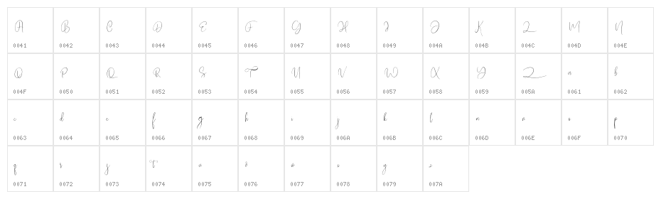 Mistari Free Character Map