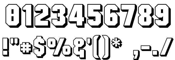 Mister Belvedere 3D Font OTHER CHARS