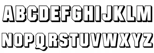 Mister Belvedere 3D Schriftart Groß