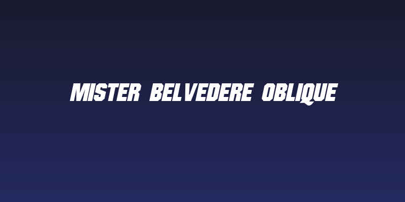 Mister Belvedere Oblique Social Header