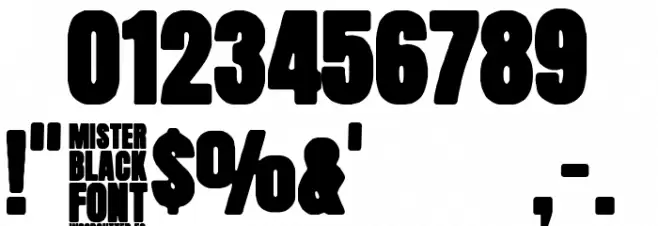 Mister Black Font OTHER CHARS