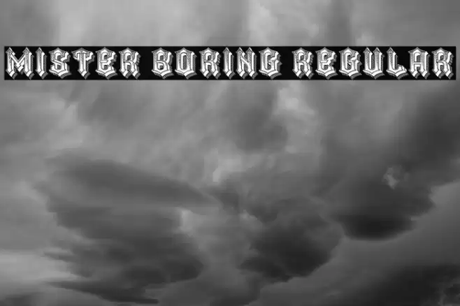 Mister Boring Regular Font examples