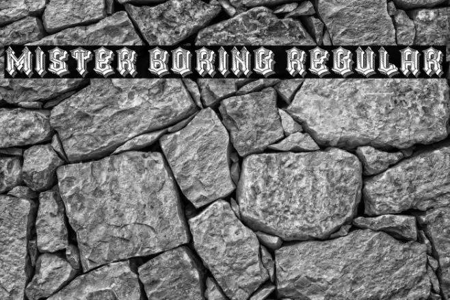 Mister Boring Regular Font examples