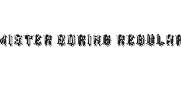 Mister Boring Regular Logo
