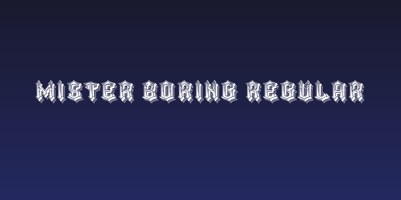 Mister Boring Regular Social Header