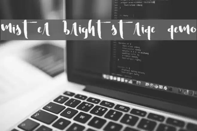 Mister Brightstride Demo Schriftart examples