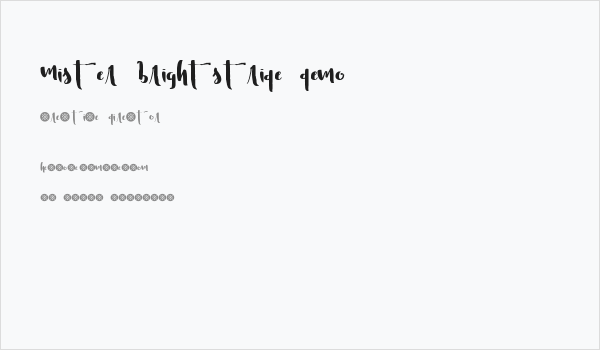 Mister Brightstride Demo Business Card