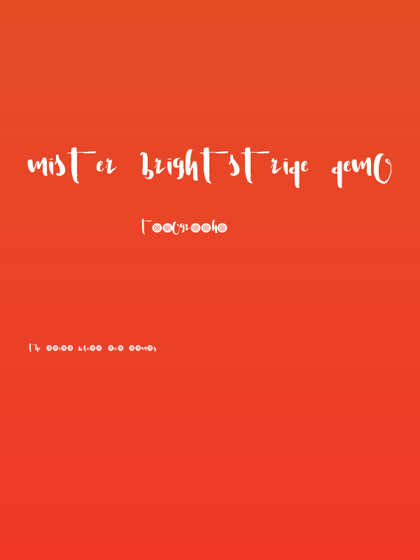 Mister Brightstride Demo Poster