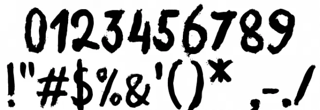 Mister Brush Font OTHER CHARS