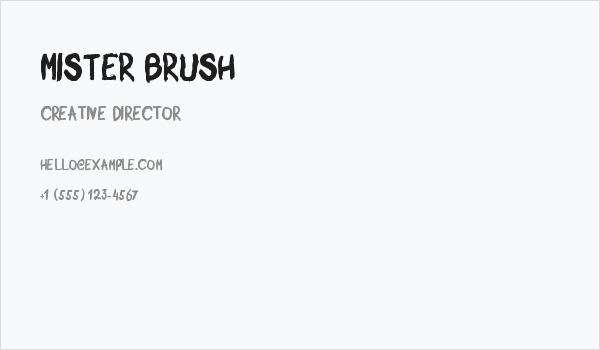 Mister Brush Business Card