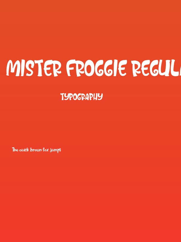 Mister Froggie Regular Poster