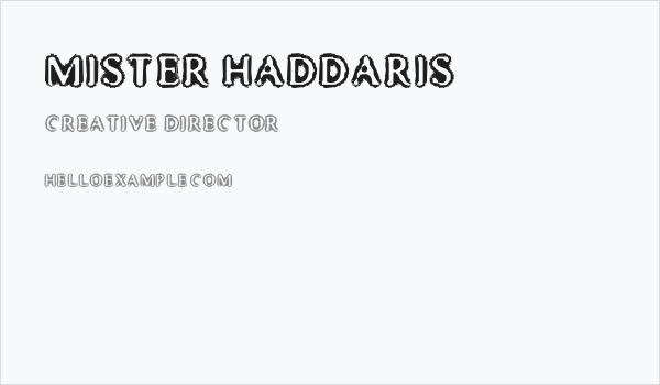 Mister Haddaris Business Card