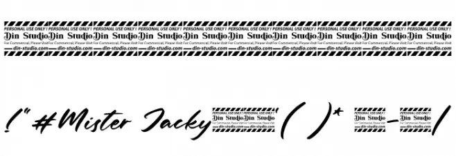 Mister Jacky Personal Use Font OTHER CHARS