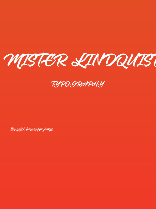 Mister Lindquist PERSONAL USE Regular Poster