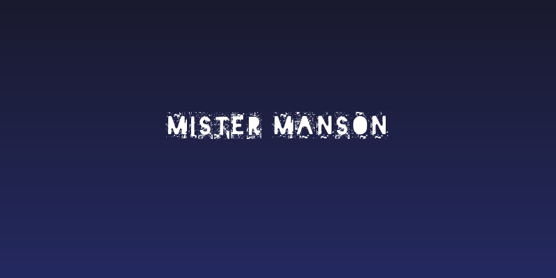 Mister Manson Social Header