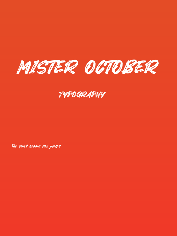 Mister October Poster