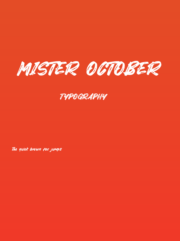 Mister October Poster