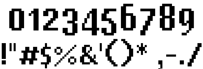 Mister Pixel 16 pt - Old Style Figure Font OTHER CHARS
