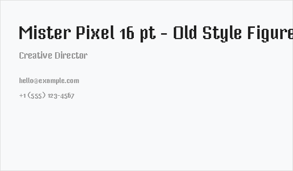 Mister Pixel 16 pt - Old Style Figure Business Card