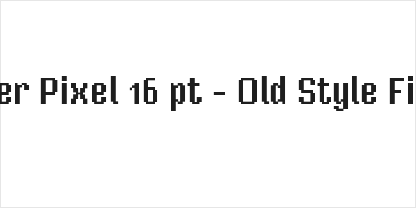 Mister Pixel 16 pt - Old Style Figure Logo