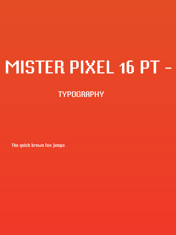 Mister Pixel 16 pt - Old Style Figure Poster