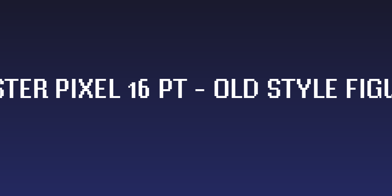 Mister Pixel 16 pt - Old Style Figure Social Header
