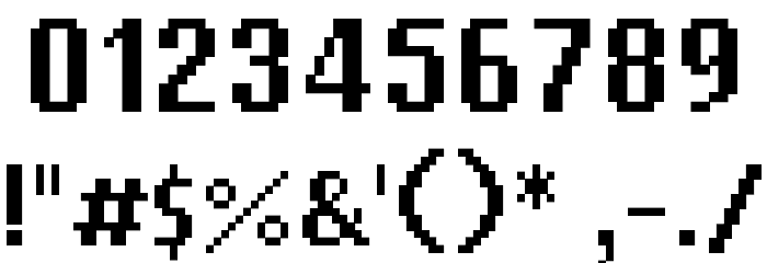 Mister Pixel 16 pt - Regular Font OTHER CHARS