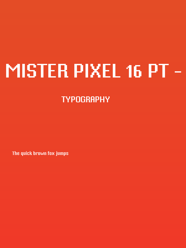 Mister Pixel 16 pt - Regular Poster