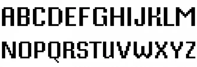 Mister Pixel 16 pt - Small Caps Schriftart Groß
