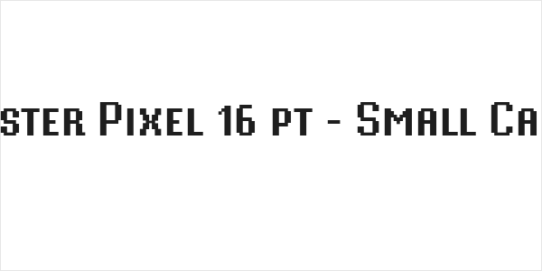 Mister Pixel 16 pt - Small Caps Logo