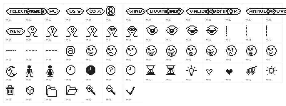 Mister Pixel 16 pt - ToolsOne Character Map