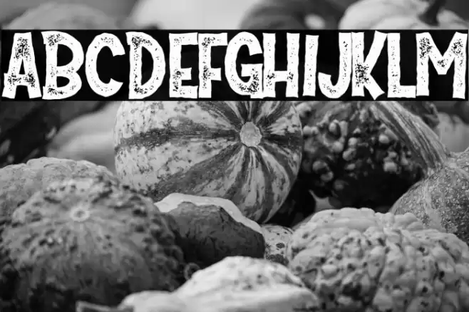 Mister Pumpkins Aged Font examples