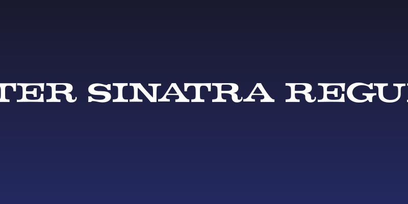 Mister Sinatra Regular Social Header