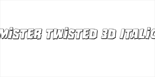 Mister Twisted 3D Italic Logo