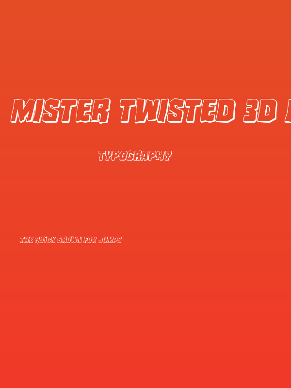 Mister Twisted 3D Italic Poster