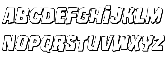 Mister Twisted 3D Italic Font LOWERCASE