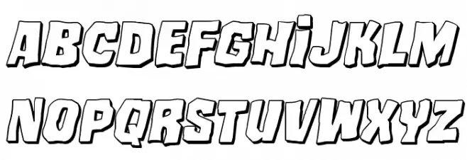 Mister Twisted 3D Italic Fuentes MINÚSCULAS