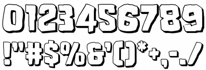 Mister Twisted 3D Font OTHER CHARS
