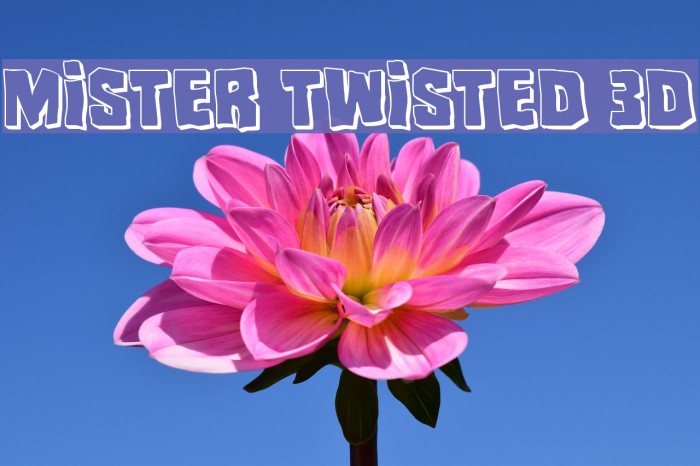 Mister Twisted 3D Font examples