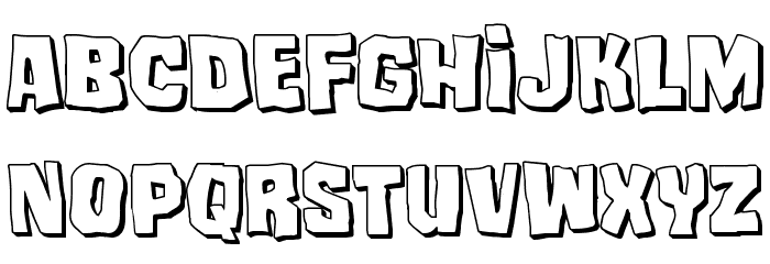 Mister Twisted 3D Font LOWERCASE