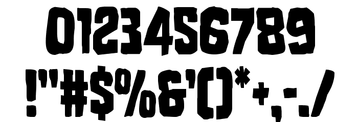 Mister Twisted Condensed Font OTHER CHARS