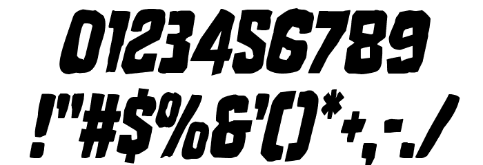 Mister Twisted CondensedItalic Font OTHER CHARS
