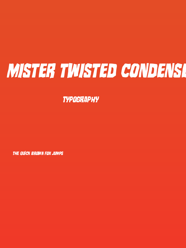 Mister Twisted CondensedItalic Poster